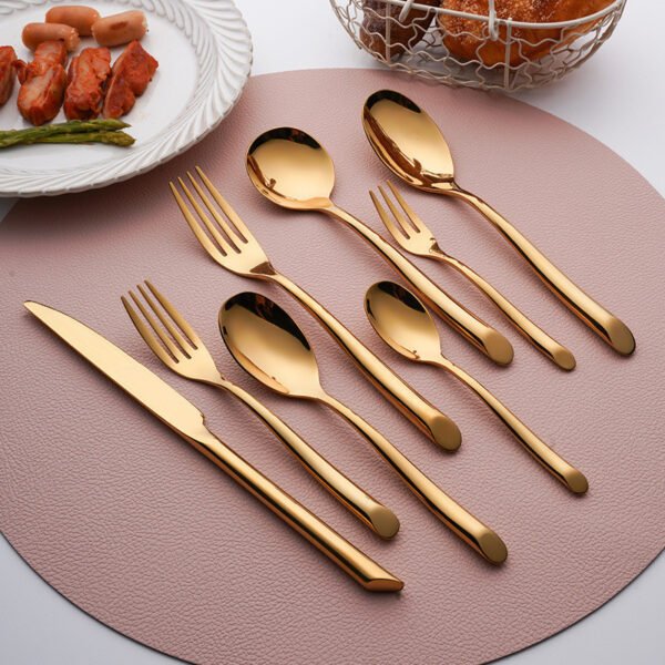 CJ-0007  Talheres Spiral Handle Flatware Sets // metal Flatware Set // wedding Cutlery Set // sustainable Flatware Set // sustainable Stainless Steel Flatware // custom Talheres Unique Gold Flatware