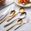 CJ-0007  Talheres Spiral Handle Flatware Sets // metal Flatware Set // wedding Cutlery Set // sustainable Flatware Set // sustainable Stainless Steel Flatware // custom Talheres Unique Gold Flatware