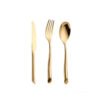 CJ-0007  Talheres Spiral Handle Flatware Sets // metal Flatware Set // wedding Cutlery Set // sustainable Flatware Set // sustainable Stainless Steel Flatware // custom Talheres Unique Gold Flatware
