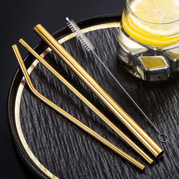 Customized Metal Drinking Eco Friendly 304 Stainless Steel BPA Free Metallic Straw