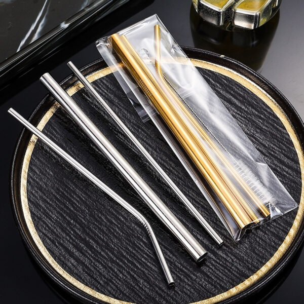 Customized Metal Drinking Eco Friendly 304 Stainless Steel BPA Free Metallic Straw