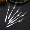 CJ-0021   304 stainless steel thickened fruit fork, dessert fork, cake fork, double-toothed and triple-toothed western dining fork. The color and material can be customized