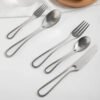 CJ-0006  Set of tableware - Western-style tableware. Popular item on Korean Instagram. Hollowed-out design. Steak knife, fork and spoon. Made of stainless steel. High appearance quality