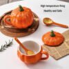 Halloween pumpkin creative personalized ceramic cup, spoon set and coffee cup