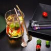 304 Stainless Steel Straw, Detachable Filter Straw Spoon, Juice Coffee Stirring Straw Filter Spoon