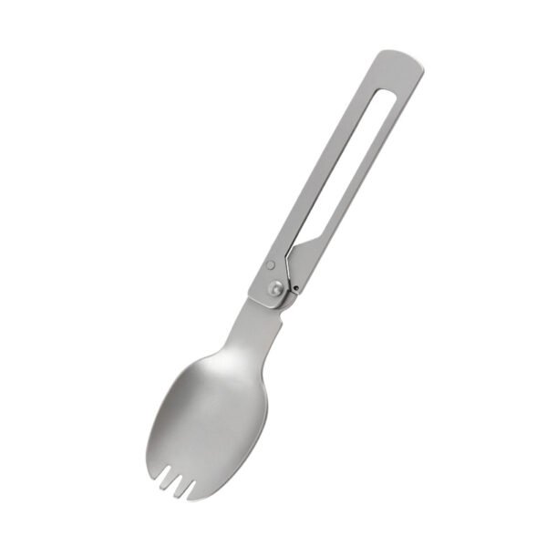 CJ-0017   Camp Utensils 304 Frame Lock Foldable Fork Spoon Lightweight Outdoor Tableware Camping Cutlery for Camping Picnic