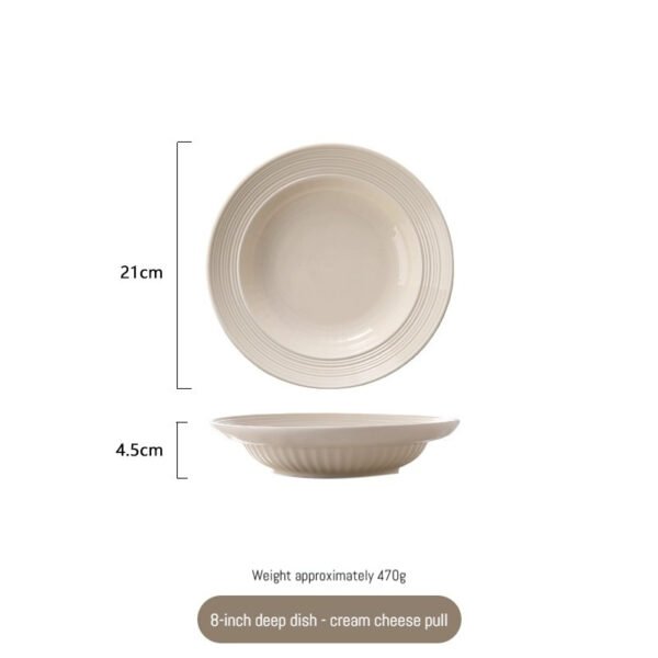 High-end Kitchen Tableware Ceramic Bowl Plates Sets Nordic White Ceramic Dinnerware Sets Luxury Crockery Dinner Sets