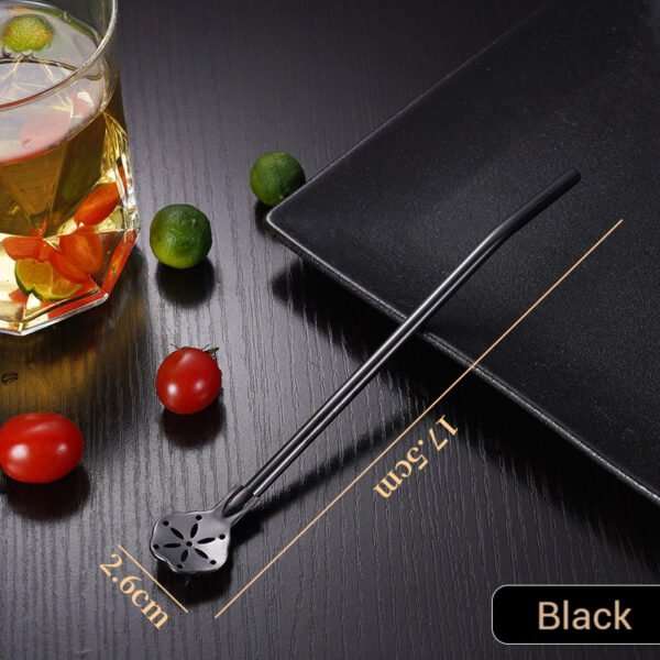 304 Stainless Steel Straw, Detachable Filter Straw Spoon, Juice Coffee Stirring Straw Filter Spoon