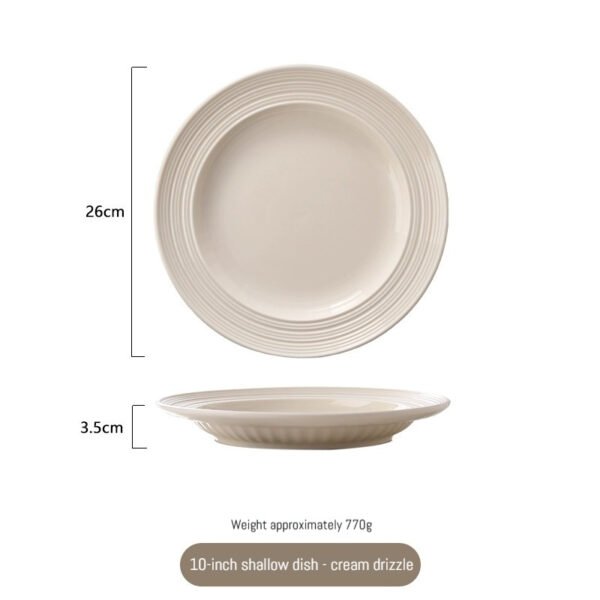 High-end Kitchen Tableware Ceramic Bowl Plates Sets Nordic White Ceramic Dinnerware Sets Luxury Crockery Dinner Sets