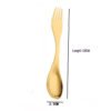 CJ-0016   Custom logo Easy Clean and Carry Mirror Polish Reusable Stainless Steel Metal Spork Metalen