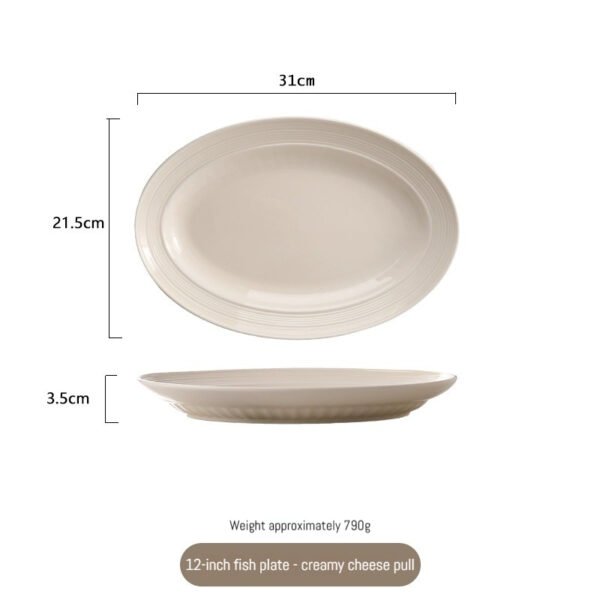 High-end Kitchen Tableware Ceramic Bowl Plates Sets Nordic White Ceramic Dinnerware Sets Luxury Crockery Dinner Sets