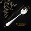 CJ-0016   Custom logo Easy Clean and Carry Mirror Polish Reusable Stainless Steel Metal Spork Metalen
