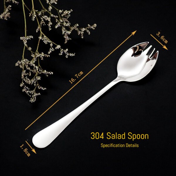 CJ-0016   Custom logo Easy Clean and Carry Mirror Polish Reusable Stainless Steel Metal Spork Metalen