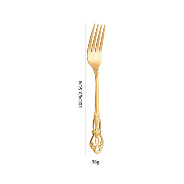 CJ-0015   Bulk Gold Titanium Dinner Knife Spoon Fork Cutlery Set Luxury High Quality Stainless Steel