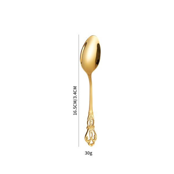 CJ-0015   Bulk Gold Titanium Dinner Knife Spoon Fork Cutlery Set Luxury High Quality Stainless Steel
