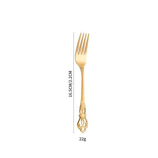 CJ-0015   Bulk Gold Titanium Dinner Knife Spoon Fork Cutlery Set Luxury High Quality Stainless Steel