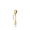 CJ-0015   Bulk Gold Titanium Dinner Knife Spoon Fork Cutlery Set Luxury High Quality Stainless Steel