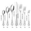 CJ-0015   Bulk Gold Titanium Dinner Knife Spoon Fork Cutlery Set Luxury High Quality Stainless Steel