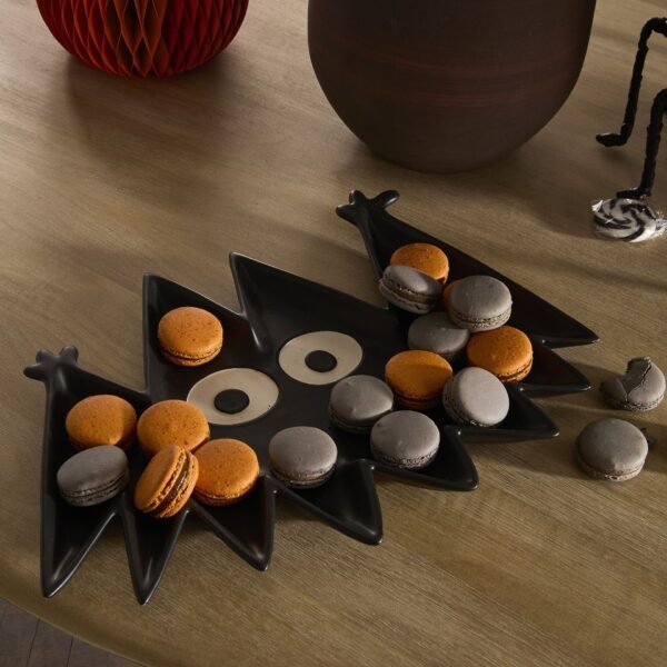 2025 Saints' Day Halloween Decor Black bat  Plate New Arrival Tableware Factory