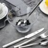 CJ-0032   Wave Handle Stainless Steel Knife, Fork and Spoon Set for Western Cuisine. Wave Thickened Series