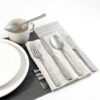 CJ-0010   Stainless steel creative set of cutlery (forks, knives, spoons) with rope texture handle It is made using a retro distressed technique Suitable for hotels and restaurants. Customizable set gift box is available