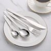 CJ-0002 Factory Wholesale High Quality Mirror Polish Flatware Stainless Steel Tableware Set for Restaurant Wedding