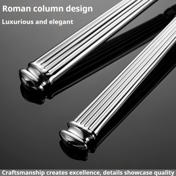 CJ-0024   Roman Column Series Thickened Hammered Stainless Steel Knife, Fork, Spoon, Tea Spoon Western Dining Set for Steak House and Restaurant Dessert Fork