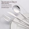 CJ-0003  Our Eco-Friendly Stone Patterned Cutlery Set Pointed Handle Durable Rust-Proof Made of Food-Grade Stainless Steel
