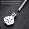 304 Stainless Steel Straw, Detachable Filter Straw Spoon, Juice Coffee Stirring Straw Filter Spoon