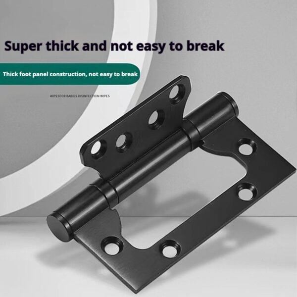 3mm thick 304 stainless steel interlocking hinges. Installation does not require slotting. Home door silent hinge with bearing. Available in 4" and 5" sizes. Multiple colors are available. Custom sizes can be provided