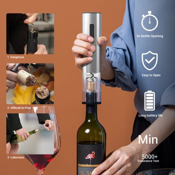 Premium Gift Set Electric Wine Opener Promotional Gift Electric Wine Opener Battery Rechargeable Operated Wine Opener