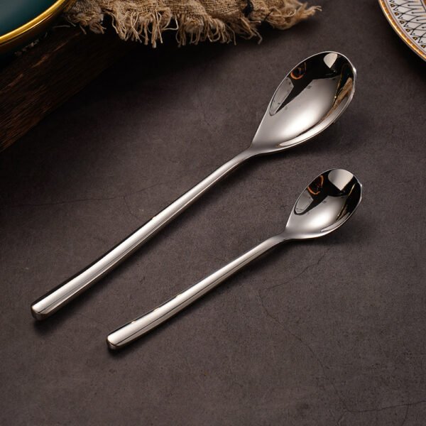CJ-0005  304 stainless steel knife, fork and spoon hotel family tableware - cutlery, coffee spoon, steak knife and fork, moonlight series Western tableware