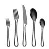 CJ-0006  Set of tableware - Western-style tableware. Popular item on Korean Instagram. Hollowed-out design. Steak knife, fork and spoon. Made of stainless steel. High appearance quality