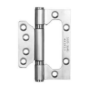 3mm thick 304 stainless steel interlocking hinges. Installation does not require slotting. Home door silent hinge with bearing. Available in 4" and 5" sizes. Multiple colors are available. Custom sizes can be provided