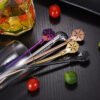 304 Stainless Steel Straw, Detachable Filter Straw Spoon, Juice Coffee Stirring Straw Filter Spoon