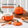 Halloween pumpkin creative personalized ceramic cup, spoon set and coffee cup