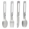 CJ-0017   Camp Utensils 304 Frame Lock Foldable Fork Spoon Lightweight Outdoor Tableware Camping Cutlery for Camping Picnic
