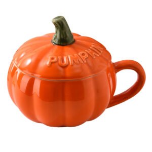 主图_5 Halloween pumpkin creative personalized ceramic cup, spoon set and coffee cup