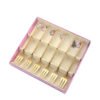 CJ-0027   Stainless steel Christmas tableware gift set - Long-handled coffee spoons, long-handled dessert forks. Creative Christmas ornaments. Gift box set of 6 pieces