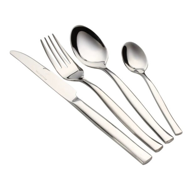 CJ-0032   Wave Handle Stainless Steel Knife, Fork and Spoon Set for Western Cuisine. Wave Thickened Series