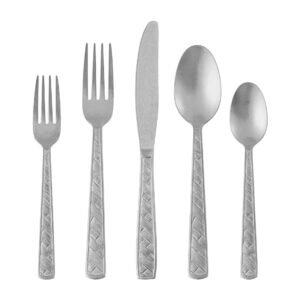 主图_5 CJ-0010   Stainless steel creative set of cutlery (forks, knives, spoons) with rope texture handle It is made using a retro distressed technique Suitable for hotels and restaurants. Customizable set gift box is available