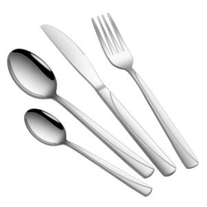 CJ-0002 Factory Wholesale High Quality Mirror Polish Flatware Stainless Steel Tableware Set for Restaurant Wedding