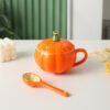 Halloween pumpkin creative personalized ceramic cup, spoon set and coffee cup