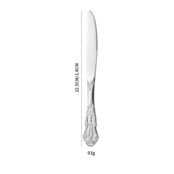 CJ-0015   Bulk Gold Titanium Dinner Knife Spoon Fork Cutlery Set Luxury High Quality Stainless Steel