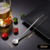 304 Stainless Steel Straw, Detachable Filter Straw Spoon, Juice Coffee Stirring Straw Filter Spoon