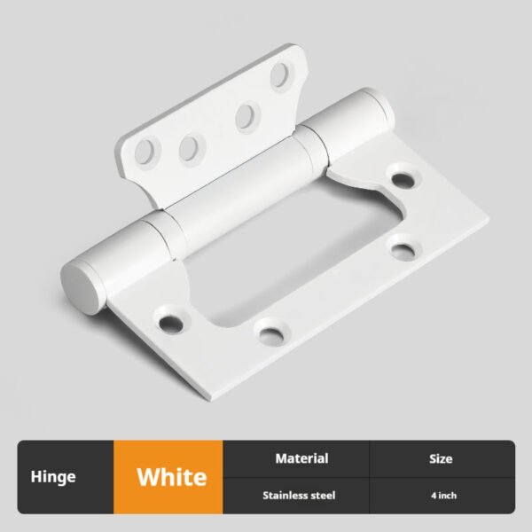 304 stainless steel 4-inch white hinge thickened invisible door bedroom bathroom wardrobe hinge hardware