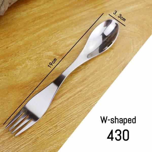 CJ-0016   Custom logo Easy Clean and Carry Mirror Polish Reusable Stainless Steel Metal Spork Metalen