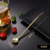 304 Stainless Steel Straw, Detachable Filter Straw Spoon, Juice Coffee Stirring Straw Filter Spoon