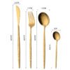 CJ-0003  Our Eco-Friendly Stone Patterned Cutlery Set Pointed Handle Durable Rust-Proof Made of Food-Grade Stainless Steel