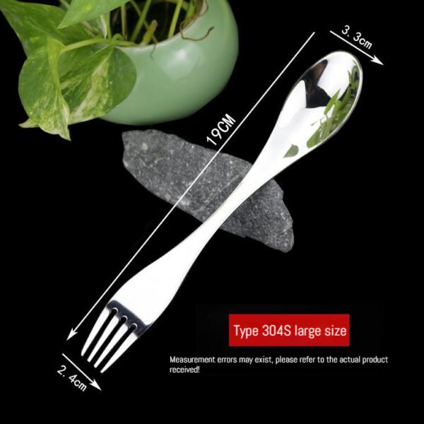 CJ-0016   Custom logo Easy Clean and Carry Mirror Polish Reusable Stainless Steel Metal Spork Metalen